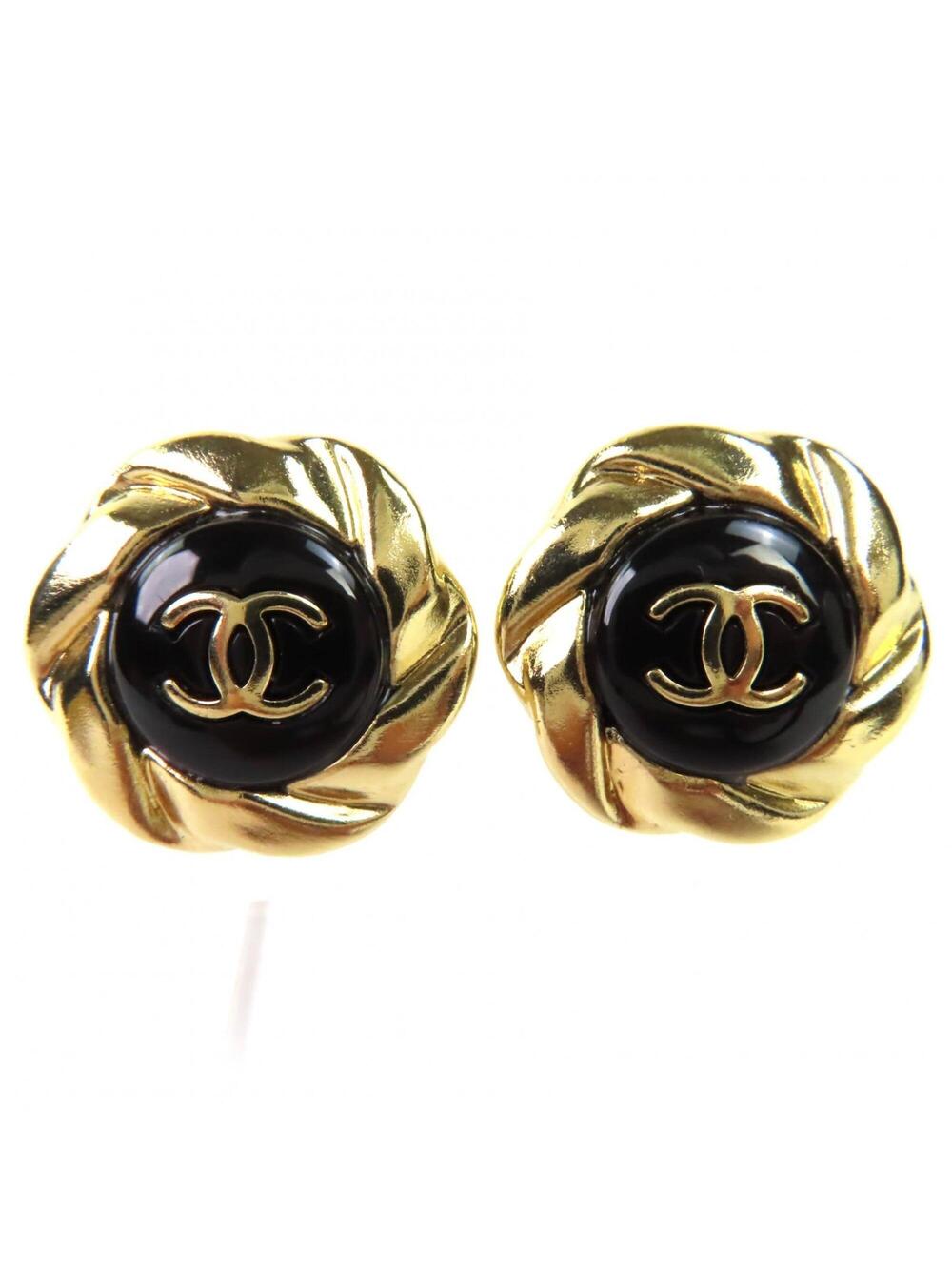 Chanel Cc Logo Clip-On Earrings Gold- #250147C85B